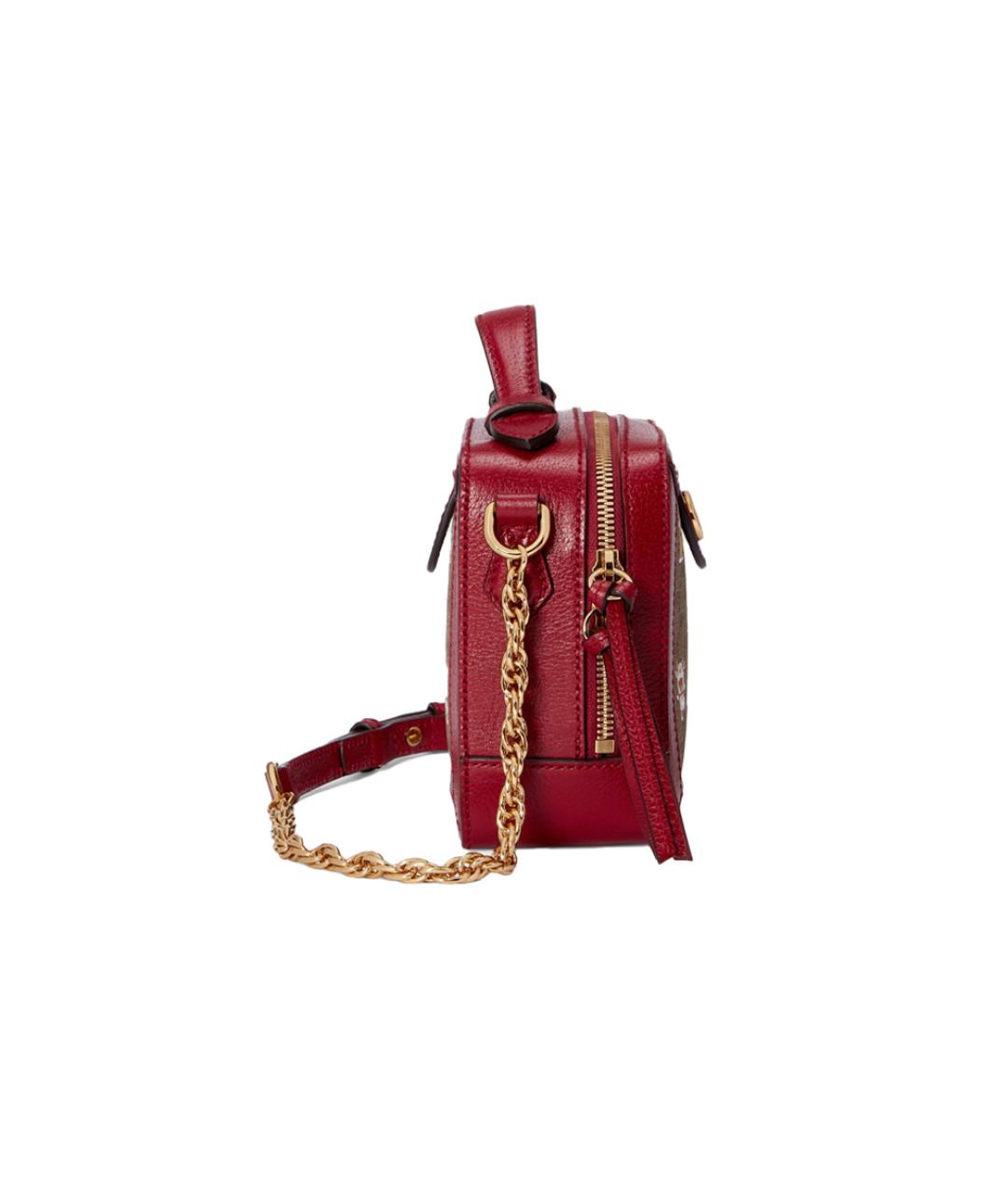 GUCCI Бордовая сумка с короткими ручками, фото 4