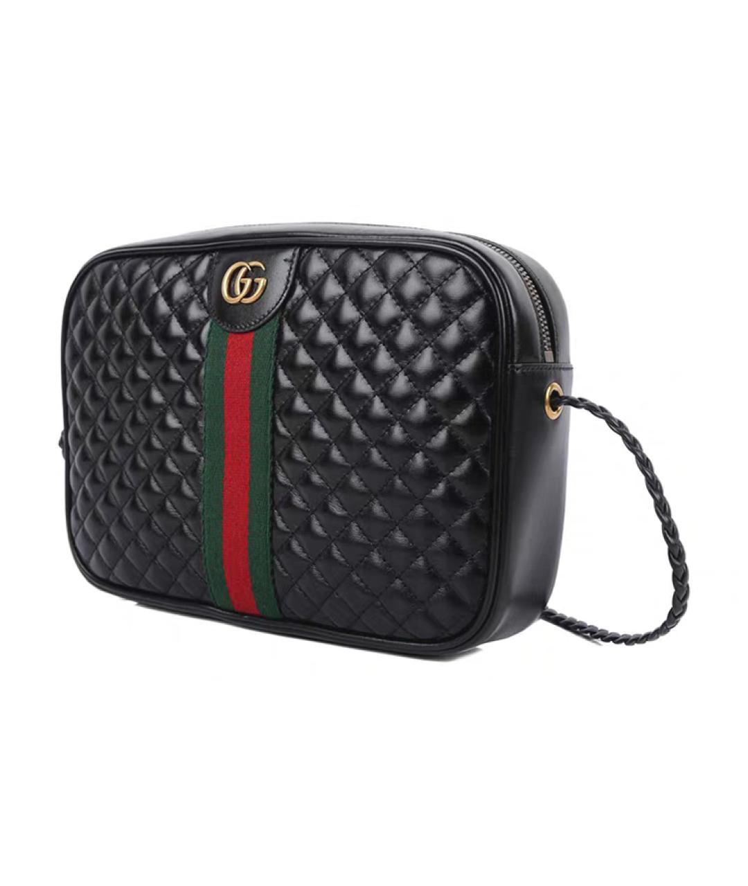 GUCCI Черная кожаная сумка через плечо, фото 2