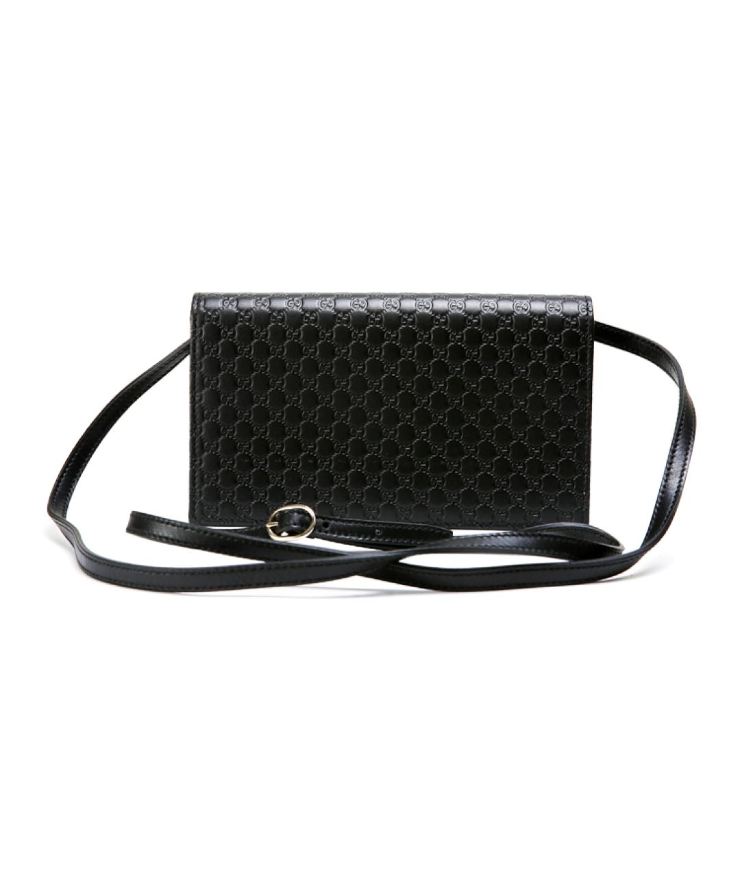 GUCCI Черная кожаная сумка через плечо, фото 3