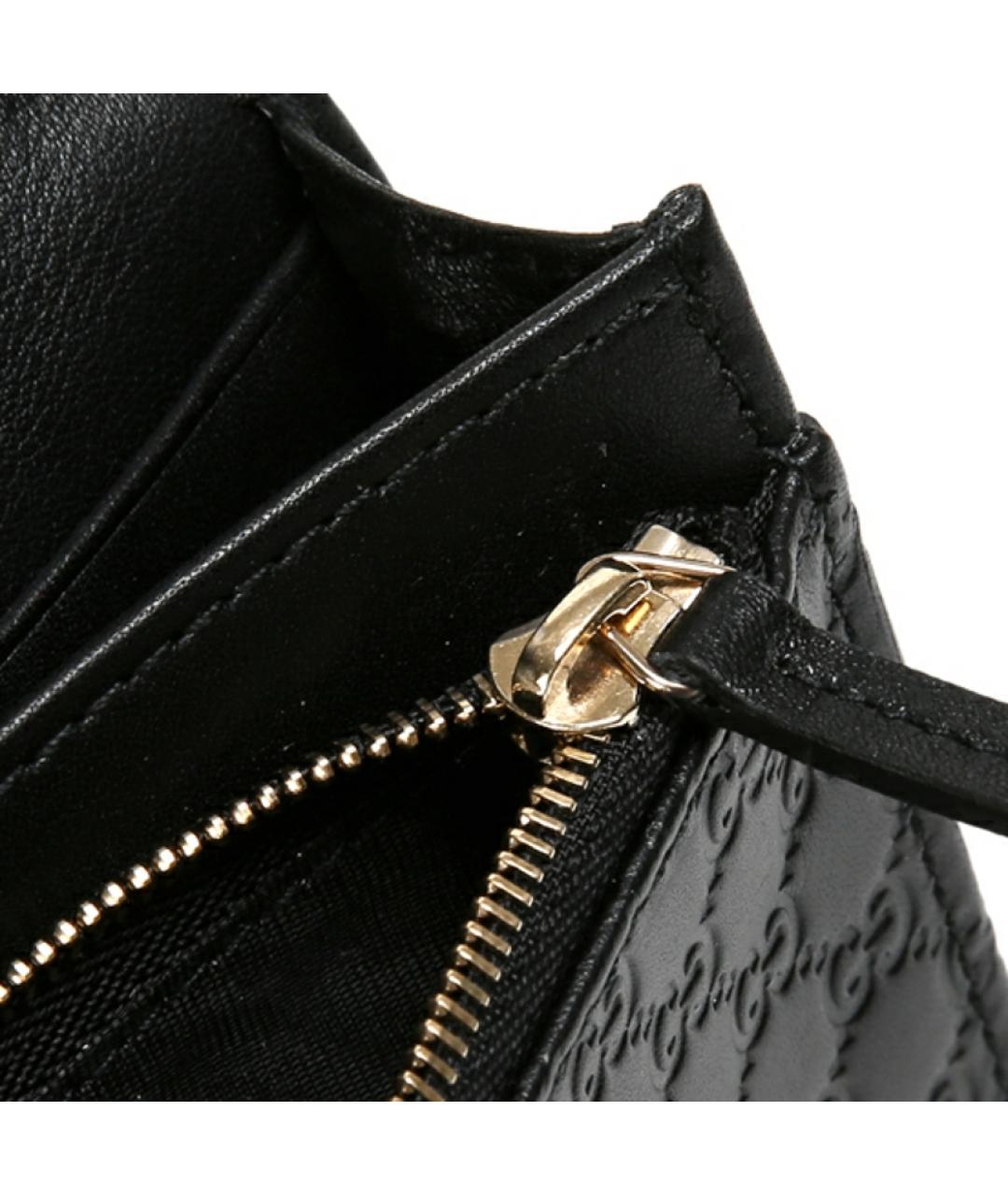 GUCCI Черная кожаная сумка через плечо, фото 4