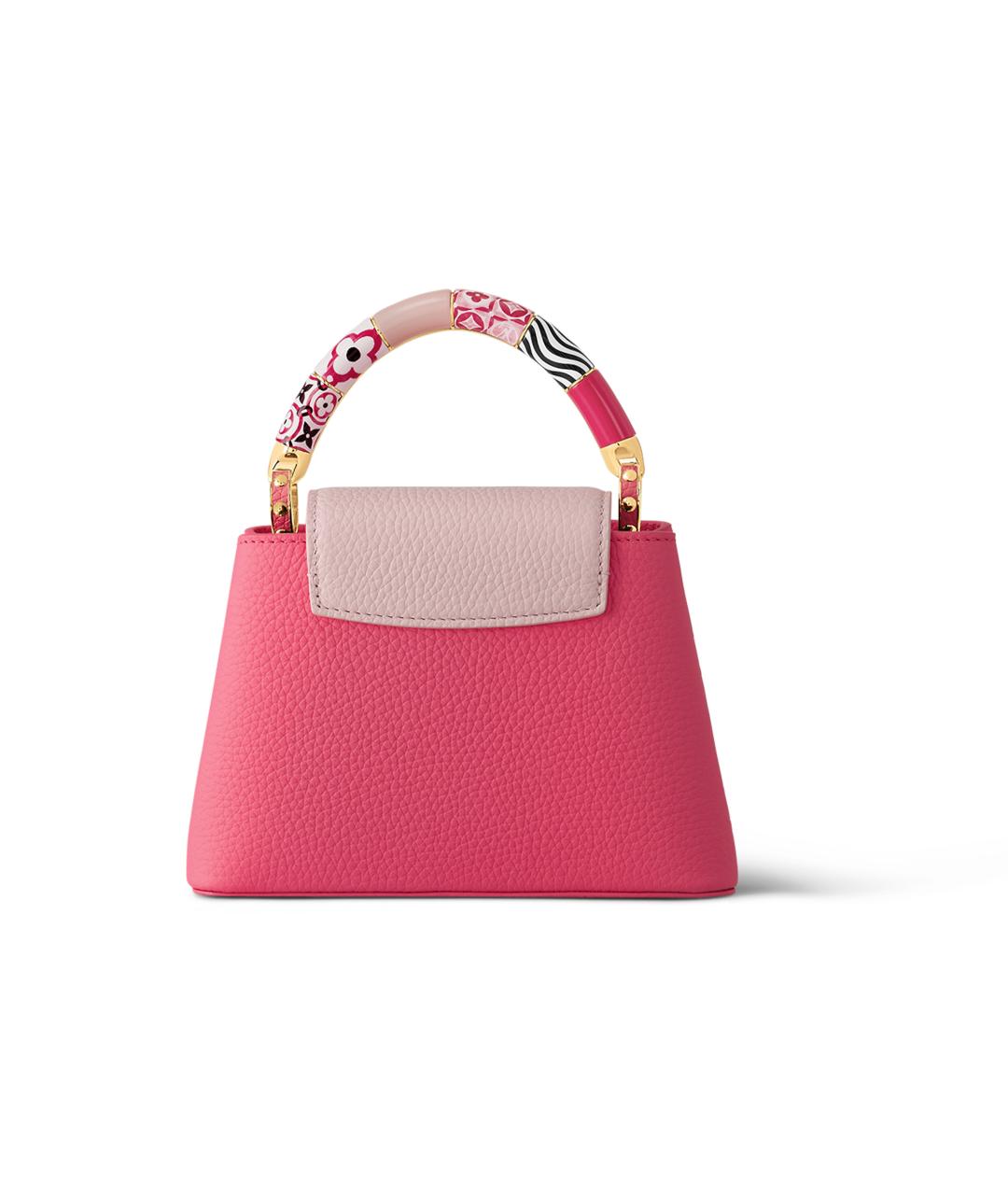 LOUIS VUITTON Розовая кожаная сумка с короткими ручками, фото 2