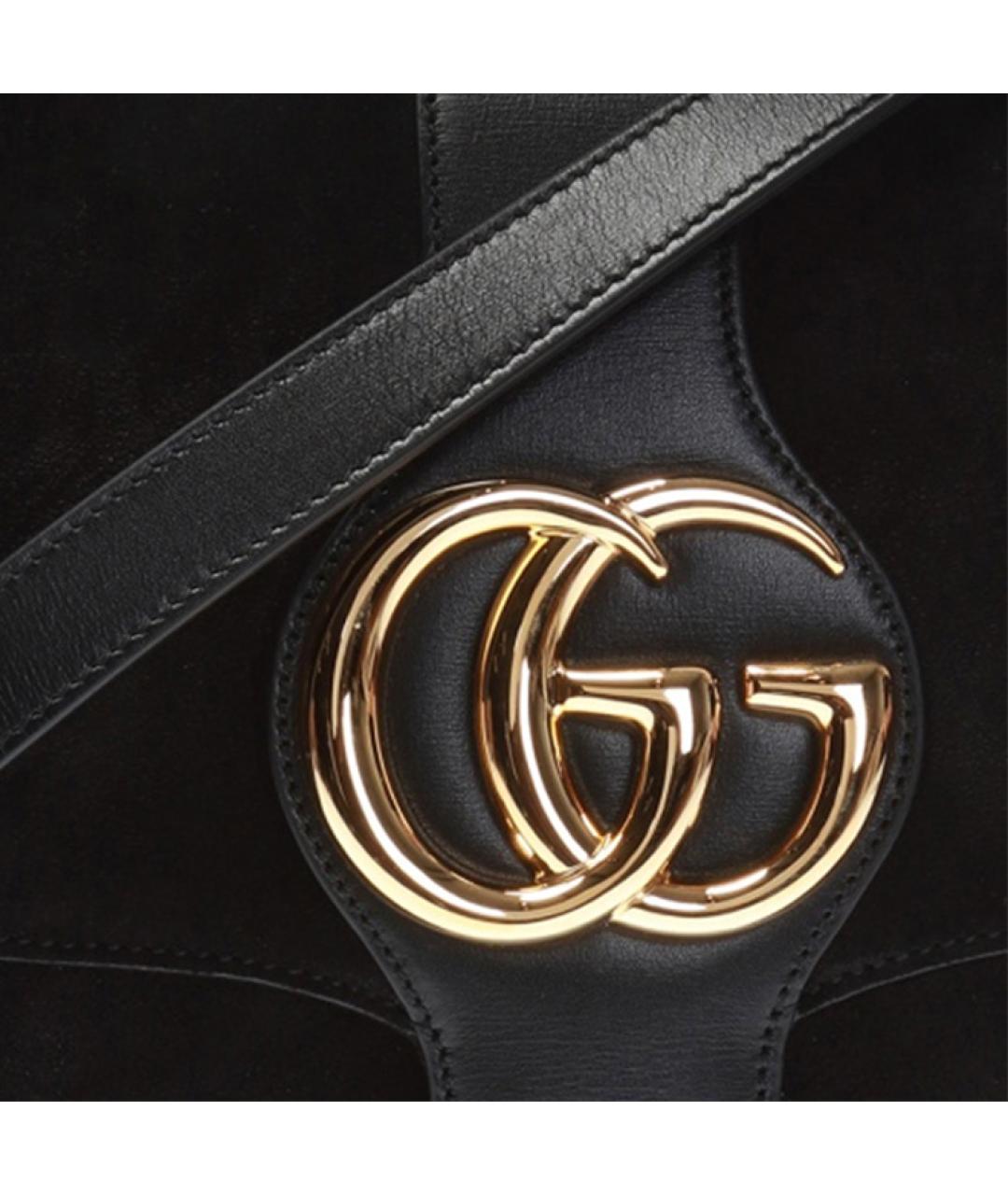 GUCCI Черная кожаная сумка через плечо, фото 4