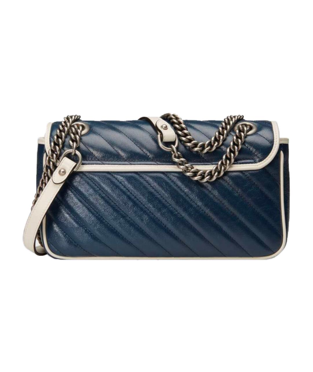 GUCCI Темно-синяя кожаная сумка через плечо, фото 5
