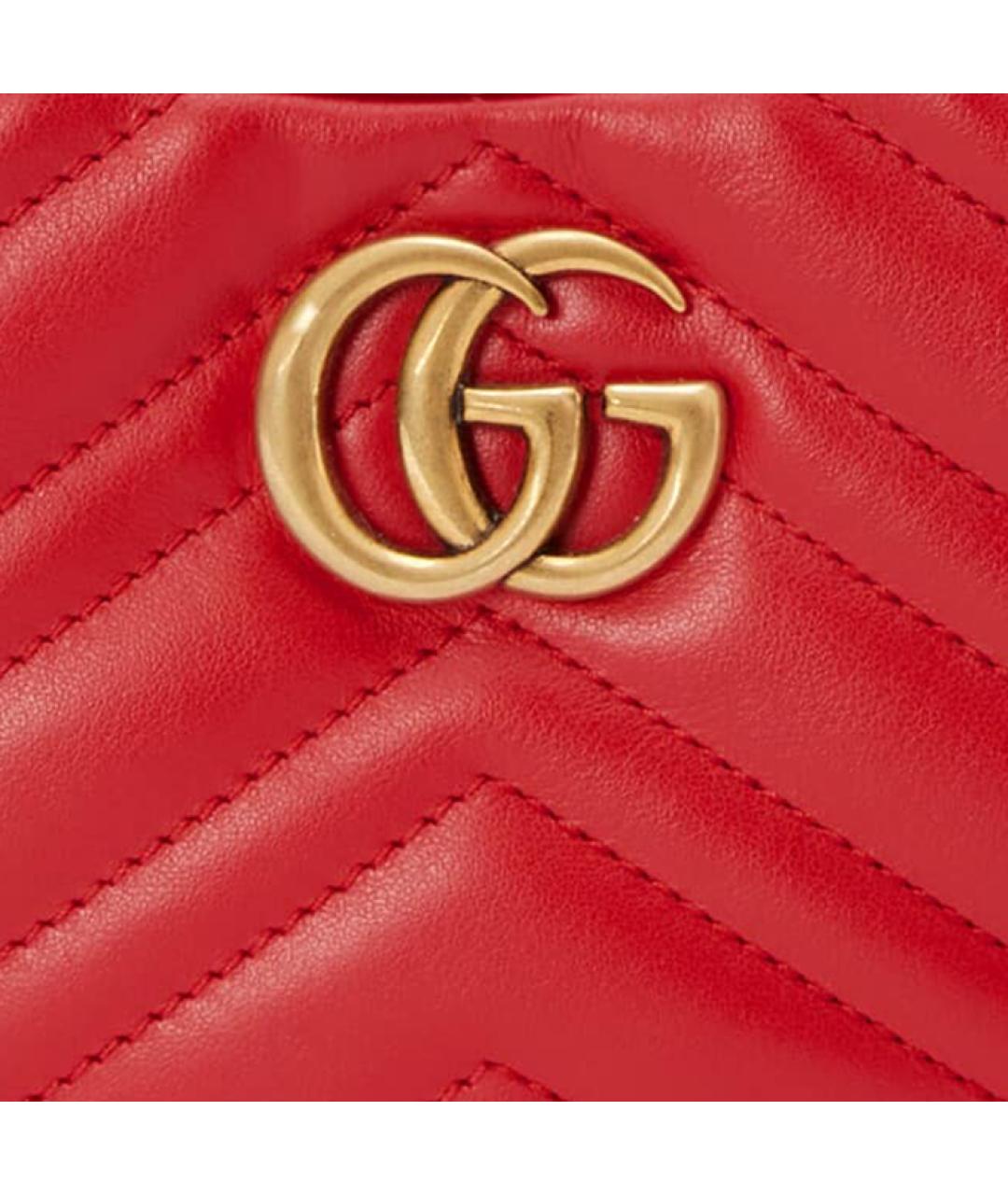 GUCCI Красная кожаная сумка через плечо, фото 9