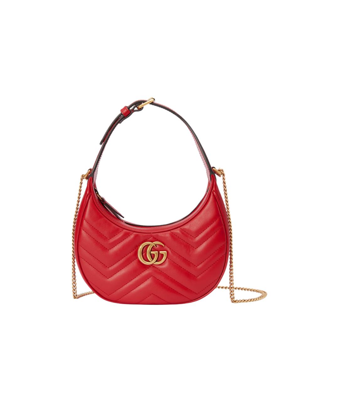 GUCCI Красная кожаная сумка через плечо, фото 1