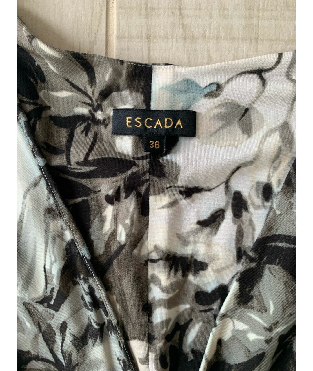 ESCADA Горчичное вискозное платье, фото 2