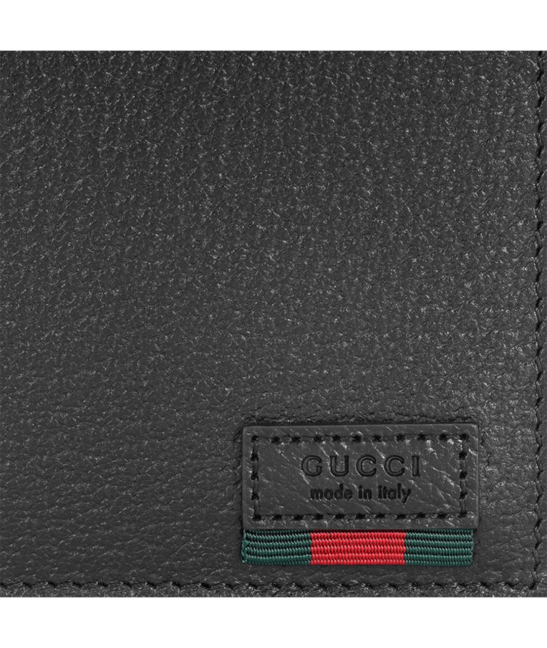 GUCCI Черный кожаный кошелек, фото 6