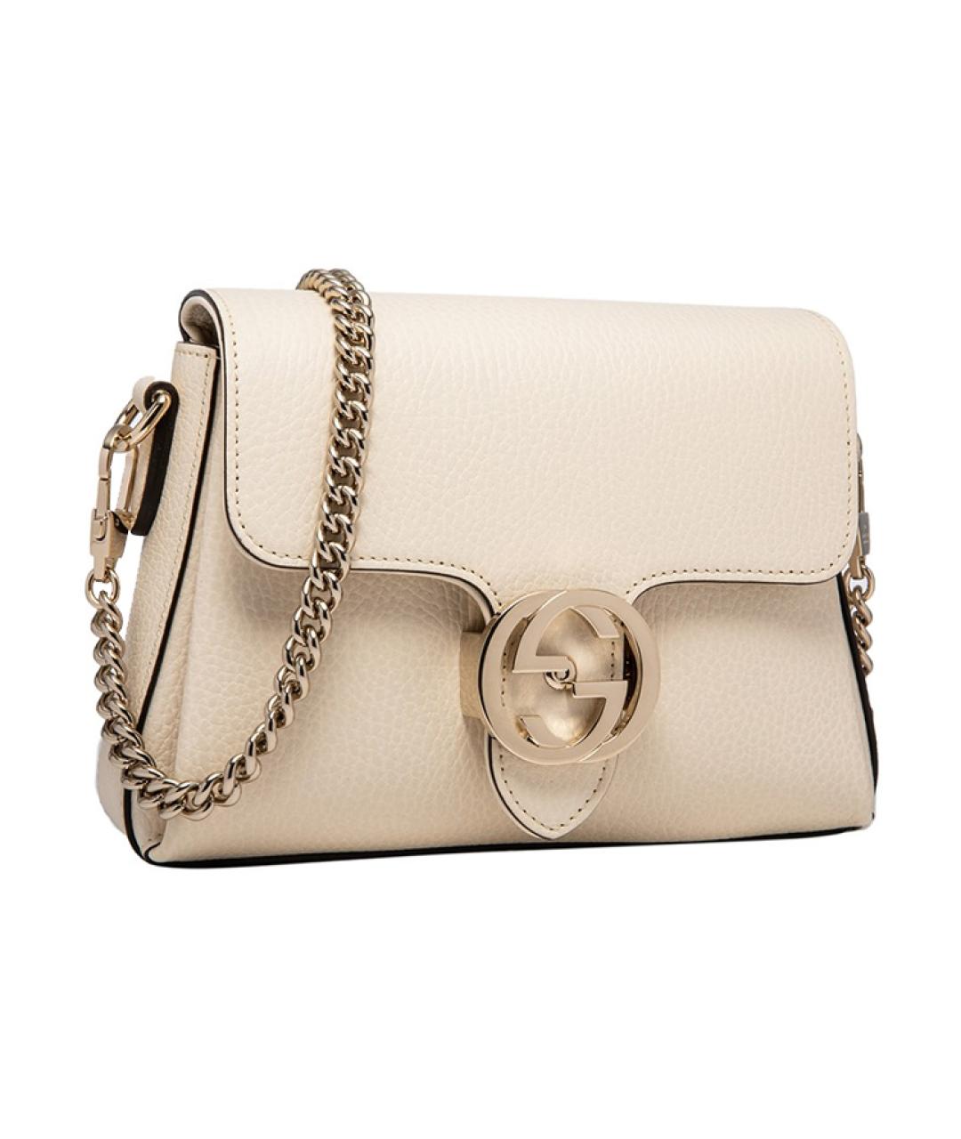 GUCCI Бежевая кожаная сумка через плечо, фото 2