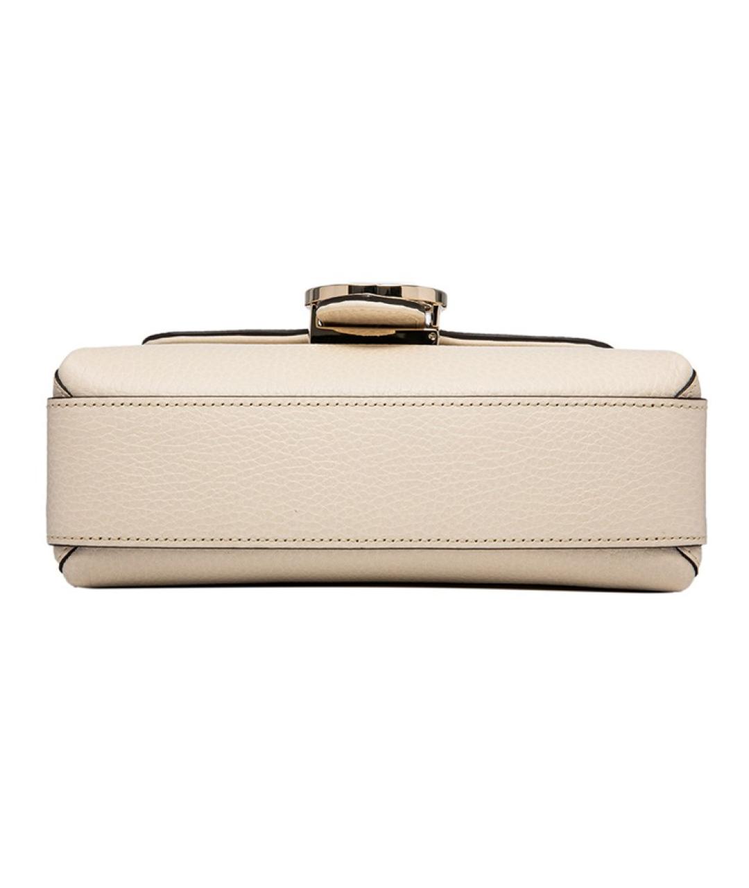 GUCCI Бежевая кожаная сумка через плечо, фото 5