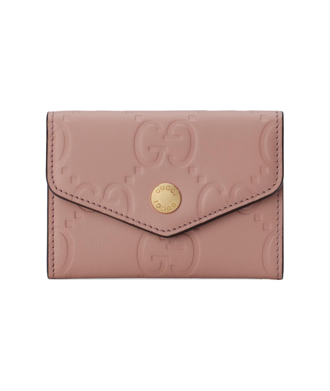 GUCCI Розовый кожаный кардхолдер, фото 1
