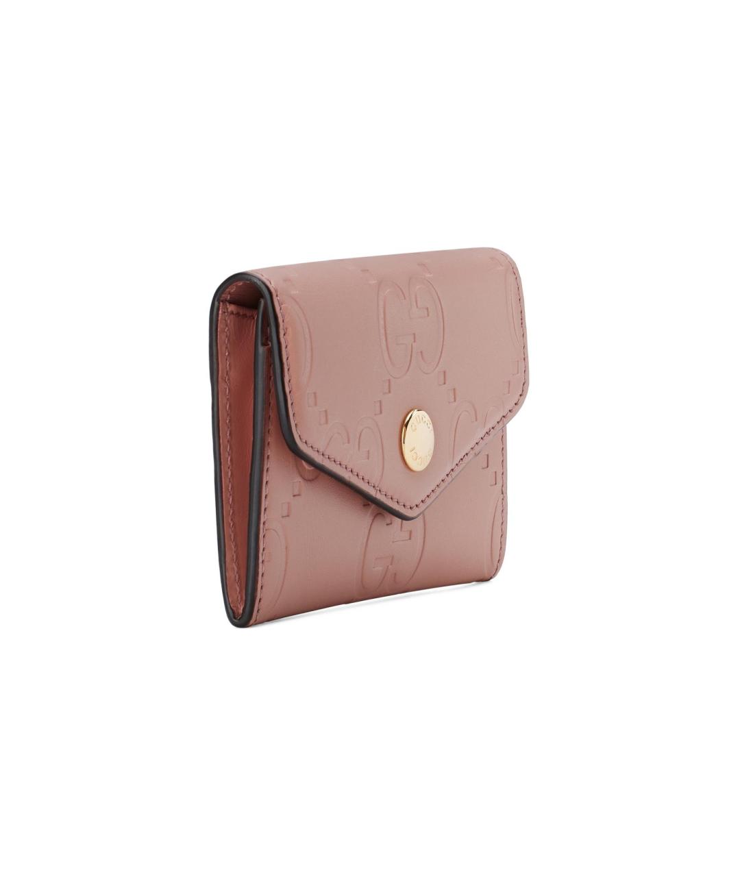 GUCCI Розовый кожаный кардхолдер, фото 2