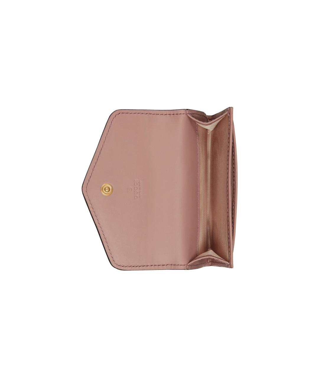 GUCCI Розовый кожаный кардхолдер, фото 4