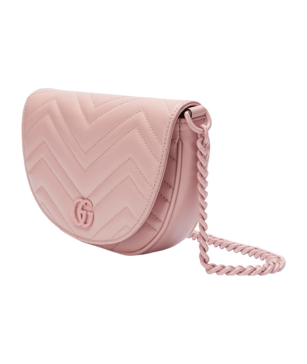 GUCCI Розовая кожаная сумка через плечо, фото 2