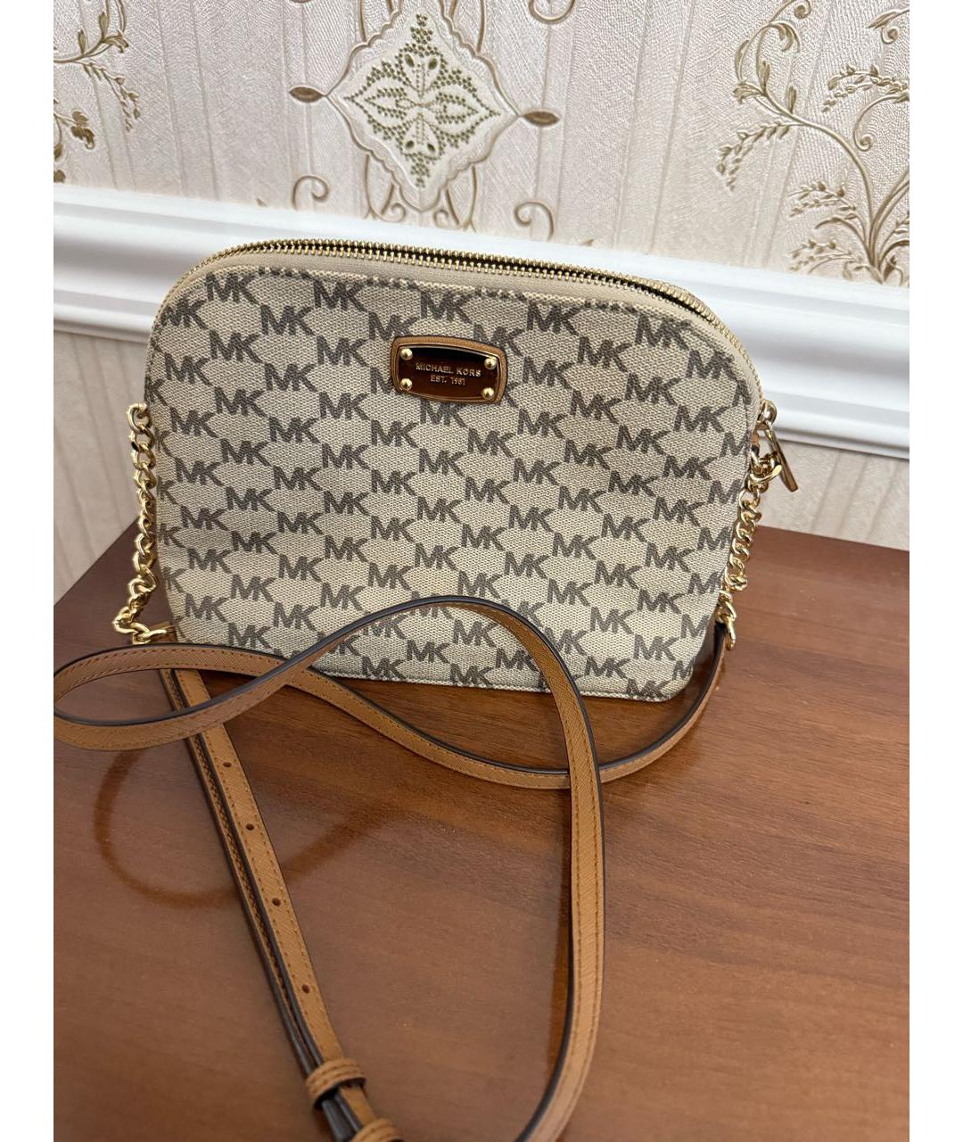 MICHAEL KORS Бежевая сумка через плечо, фото 7