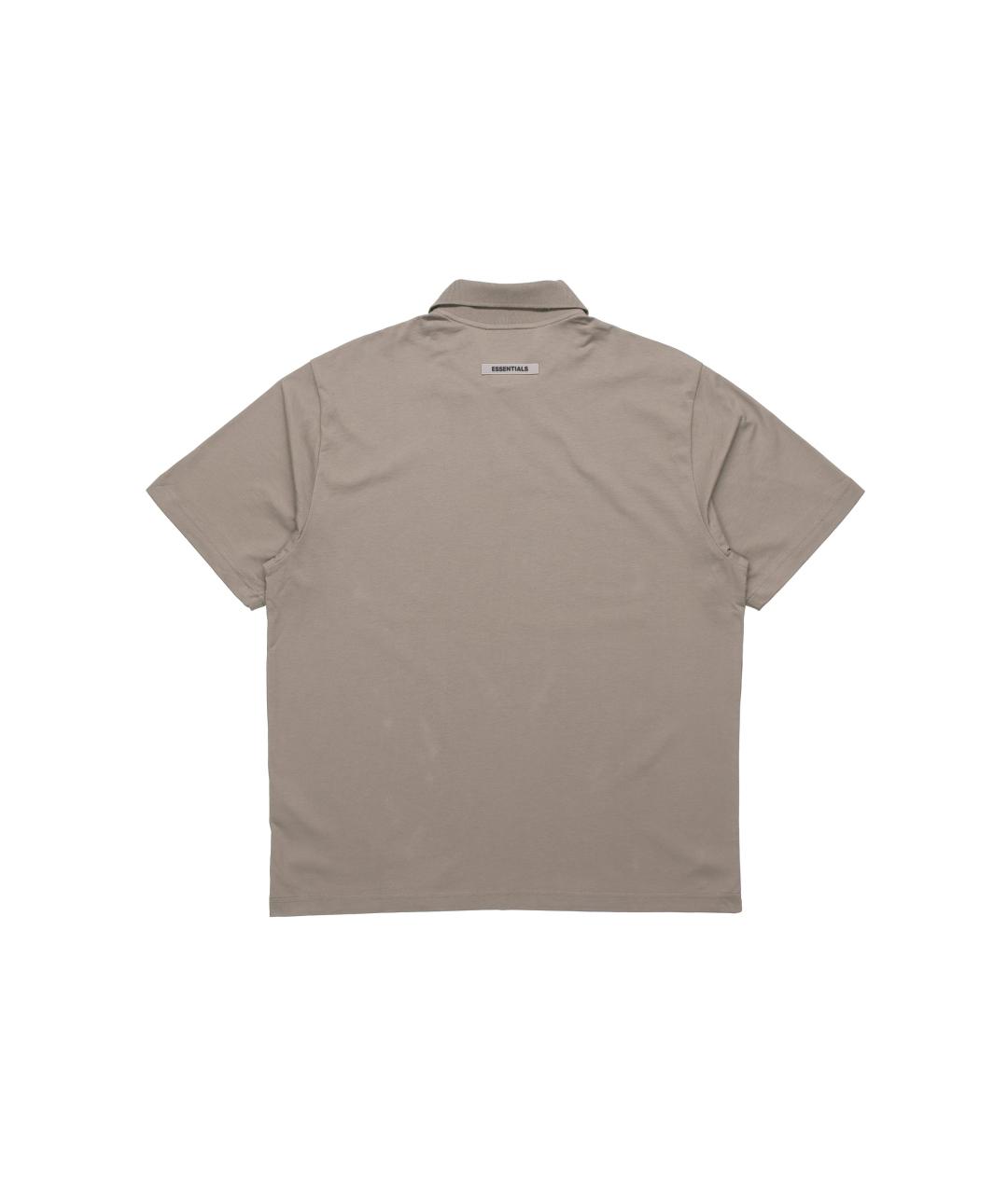 FEAR OF GOD ESSENTIALS Коричневая хлопковая футболка, фото 2