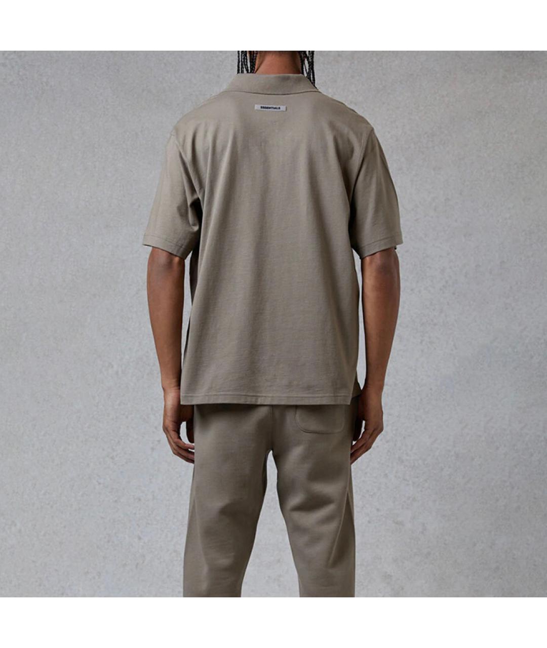 FEAR OF GOD ESSENTIALS Коричневая хлопковая футболка, фото 5