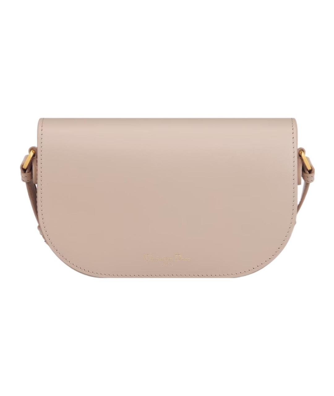 CHRISTIAN DIOR Бежевая кожаная сумка через плечо, фото 4