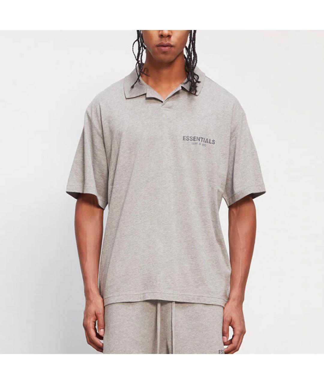 FEAR OF GOD ESSENTIALS Серая хлопковая футболка, фото 2