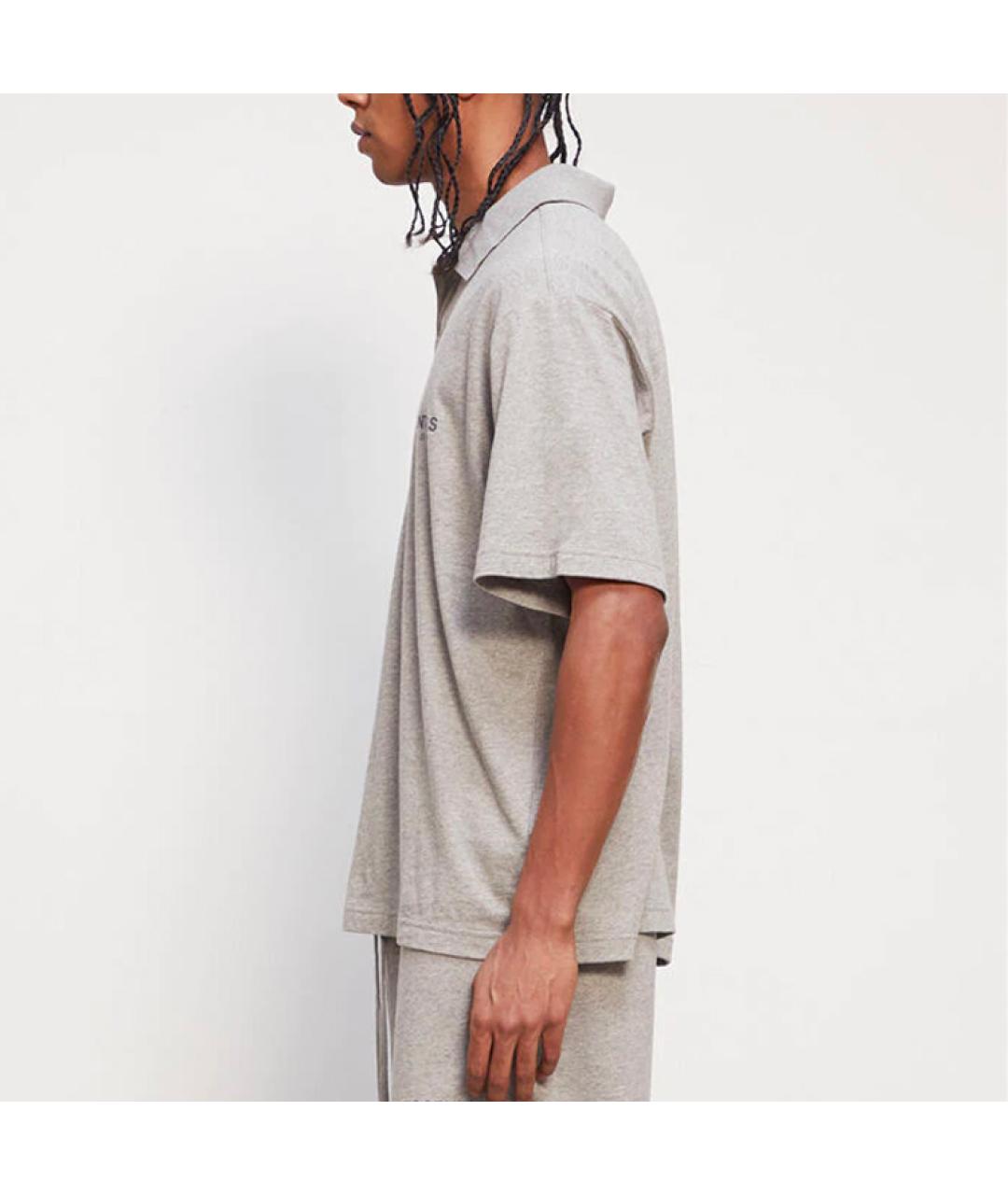 FEAR OF GOD ESSENTIALS Серая хлопковая футболка, фото 4