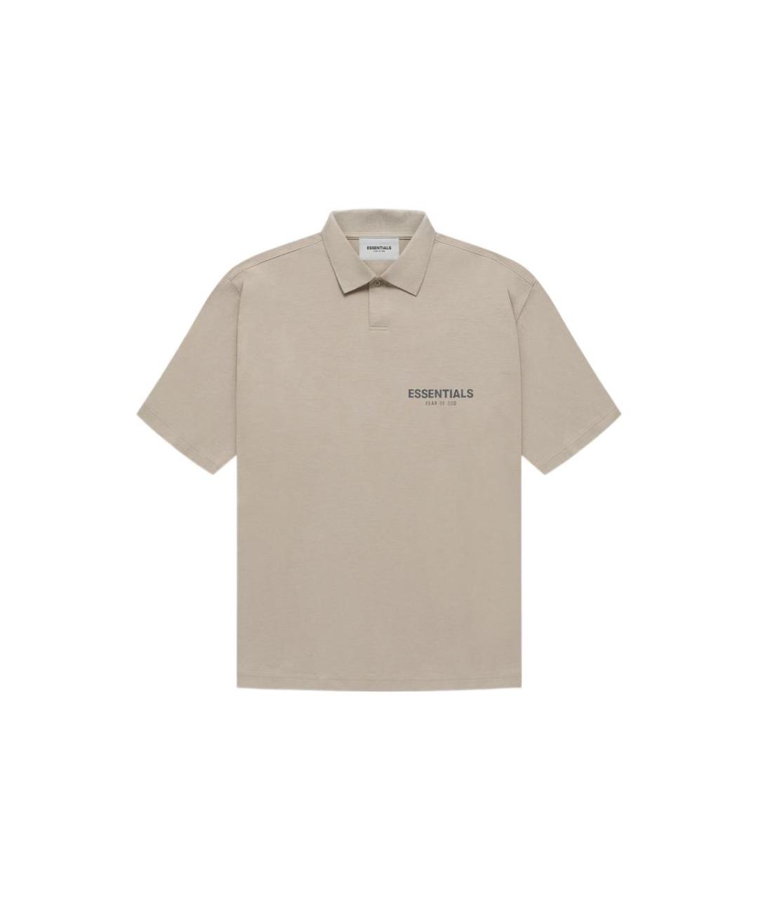 FEAR OF GOD ESSENTIALS Бежевая хлопковая футболка, фото 1