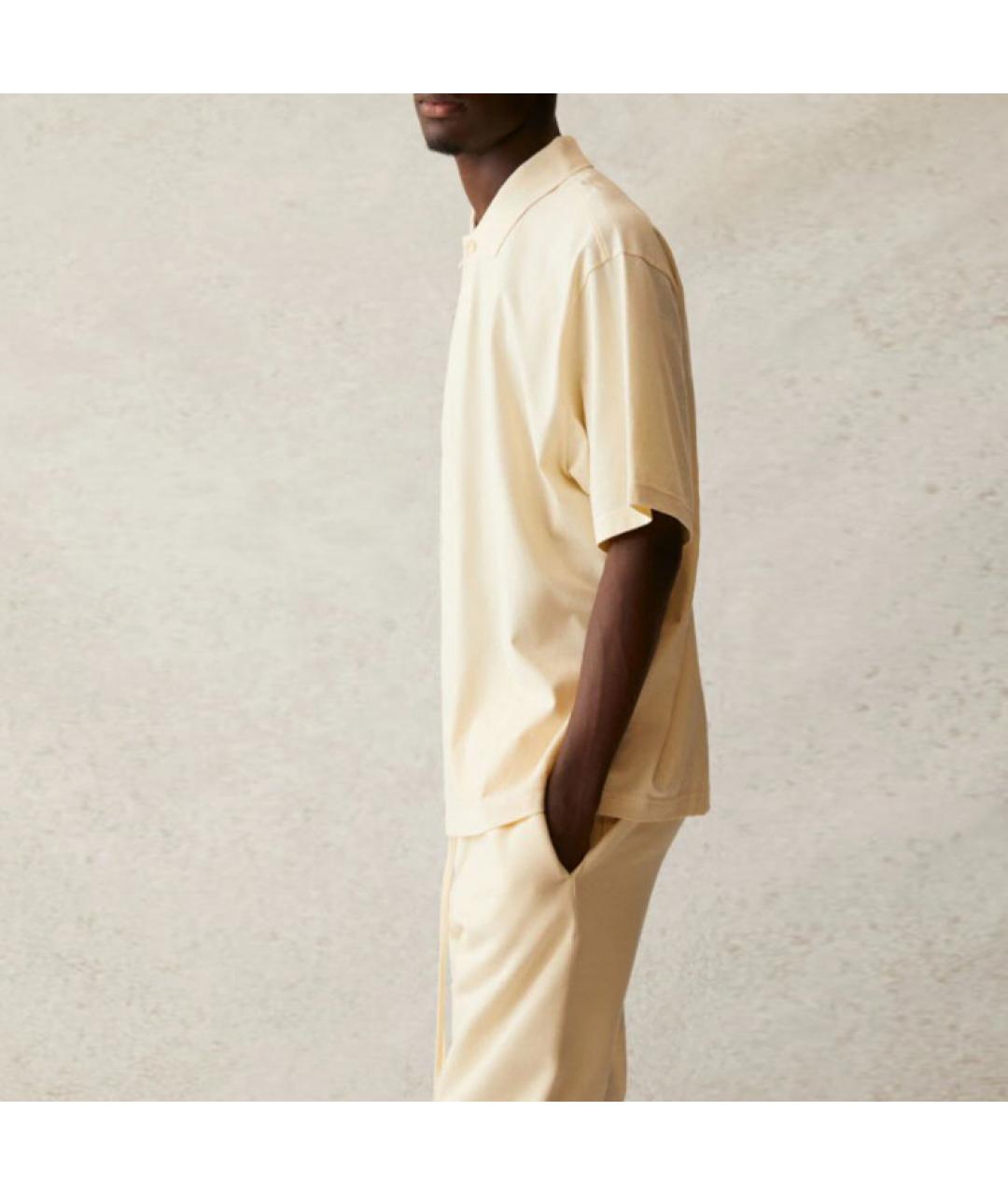 FEAR OF GOD ESSENTIALS Бежевая хлопковая футболка, фото 5