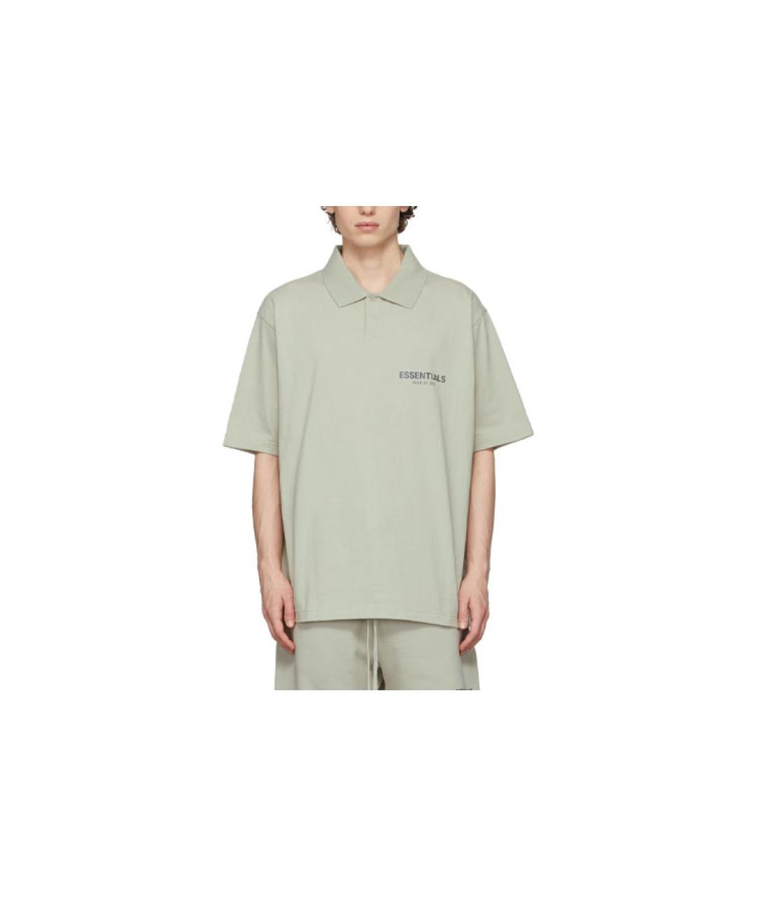 FEAR OF GOD ESSENTIALS Зеленая хлопковая футболка, фото 2