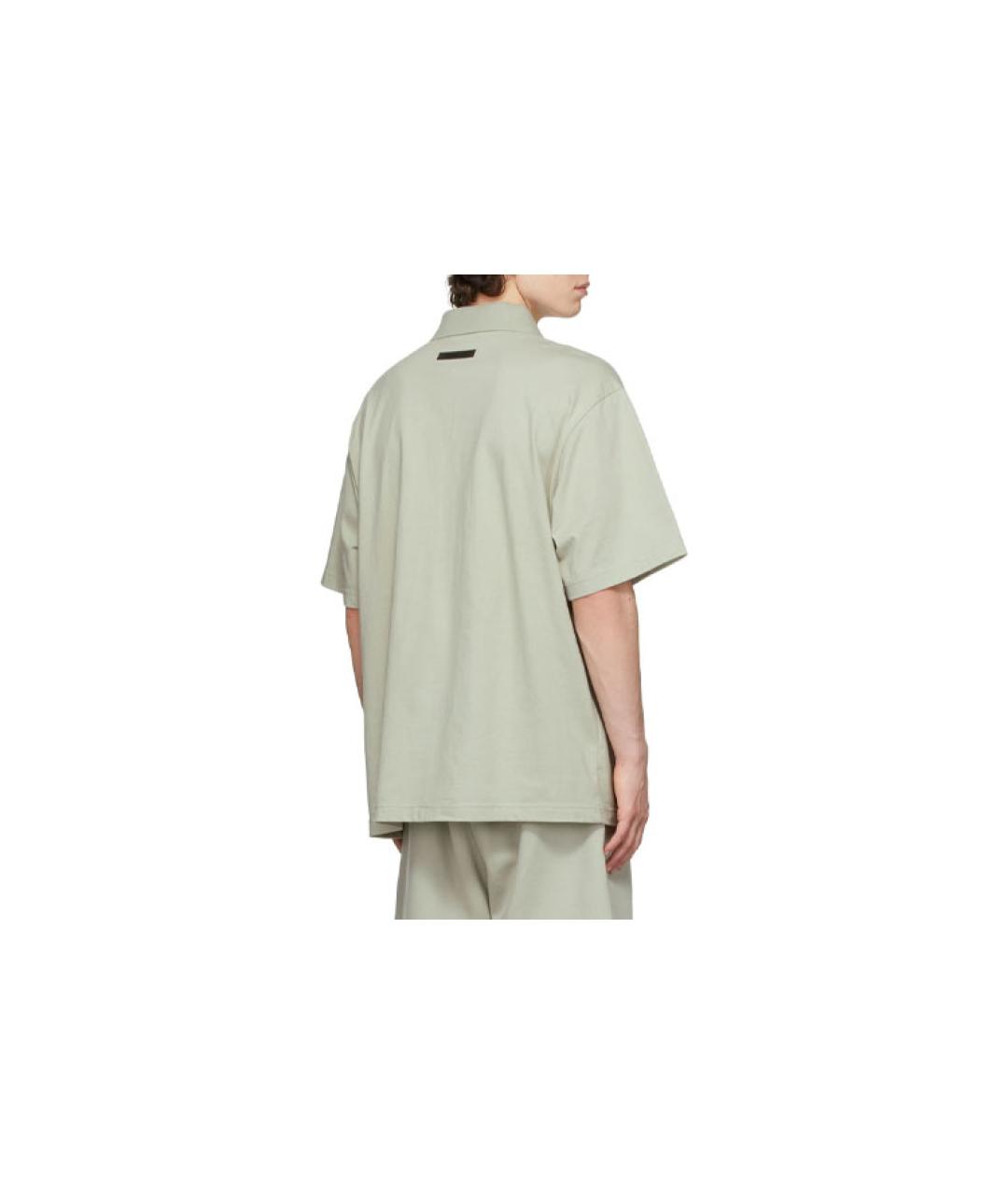 FEAR OF GOD ESSENTIALS Зеленая хлопковая футболка, фото 3