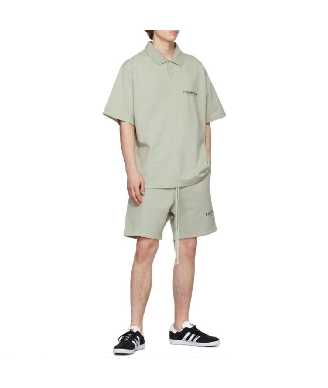 FEAR OF GOD ESSENTIALS Зеленая хлопковая футболка, фото 5