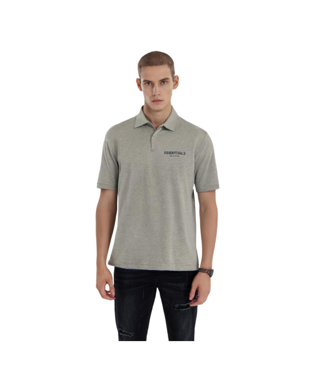 FEAR OF GOD ESSENTIALS Серая хлопковая футболка, фото 3