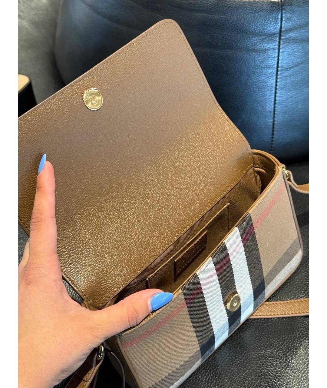 BURBERRY Коричневая кожаная сумка через плечо, фото 2