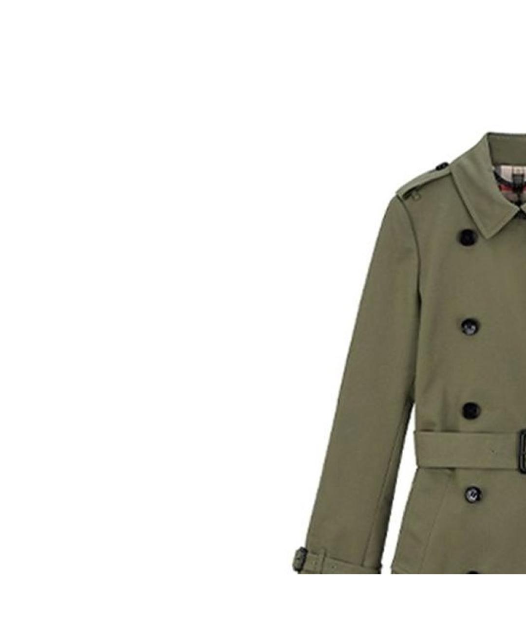 BURBERRY Хаки пальто, фото 4