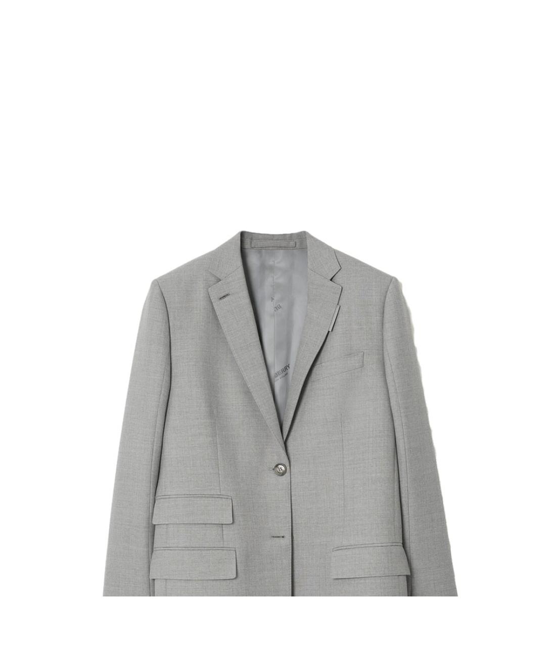 BURBERRY Серый жакет/пиджак, фото 5
