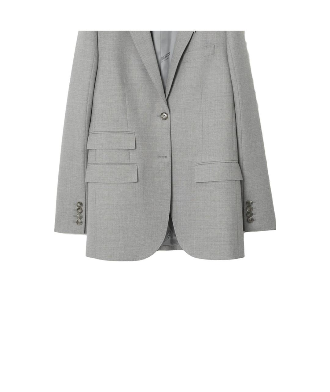 BURBERRY Серый жакет/пиджак, фото 4