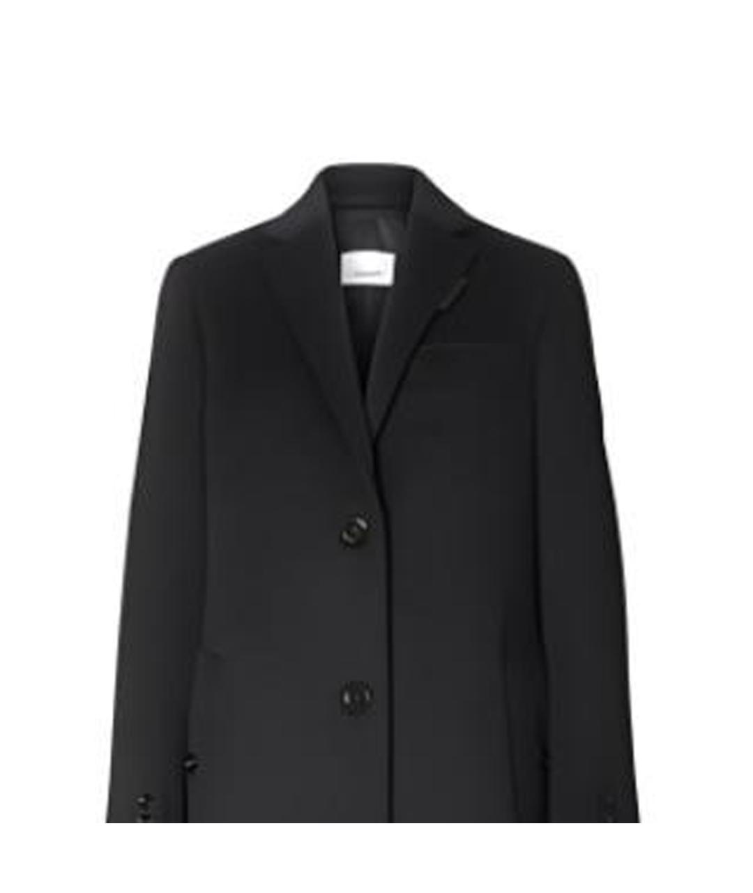 BURBERRY Черное шерстяное пальто, фото 5