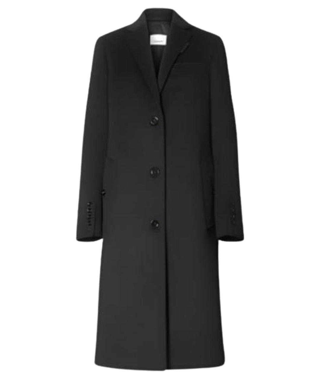 BURBERRY Черное шерстяное пальто, фото 1