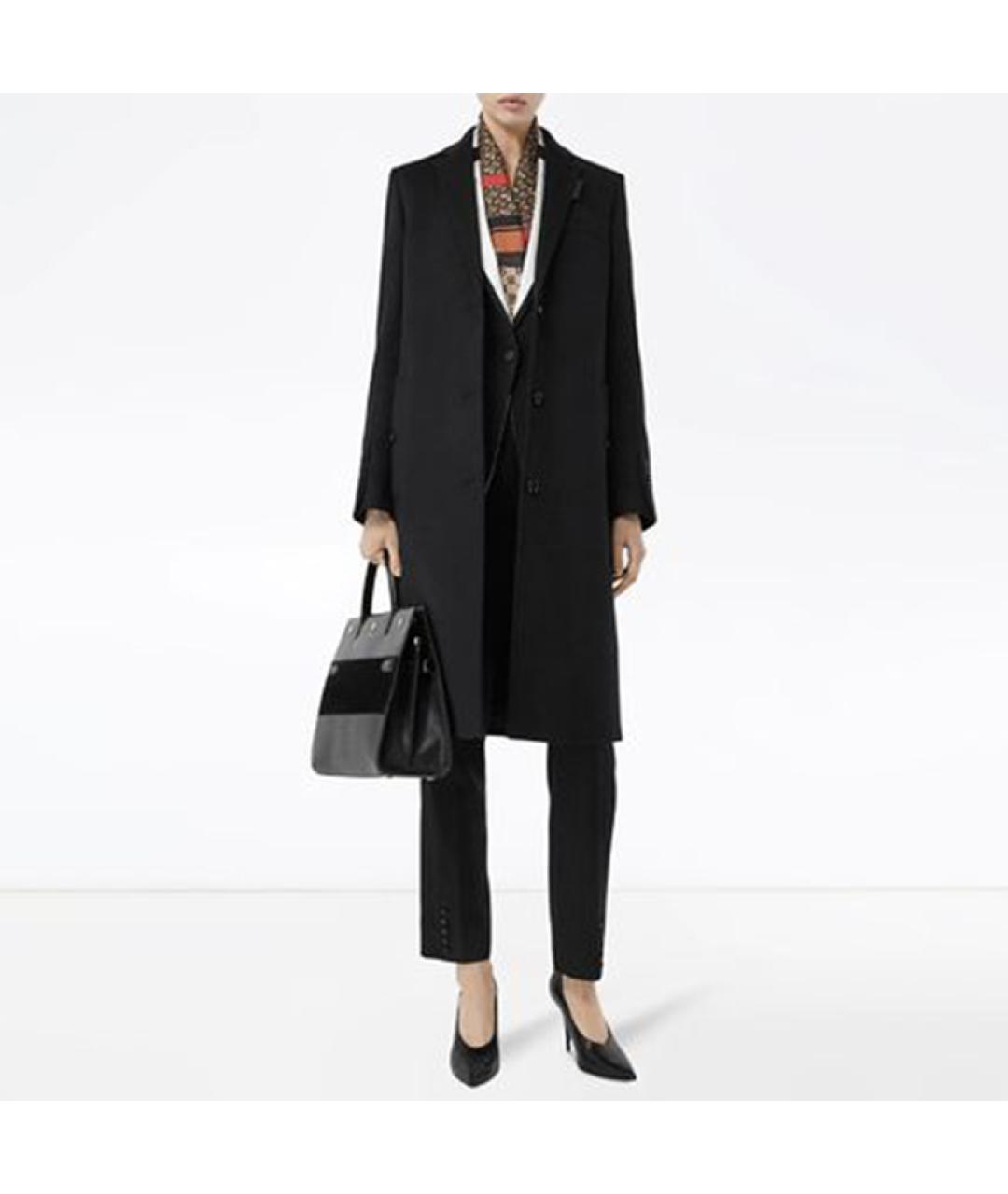 BURBERRY Черное шерстяное пальто, фото 3