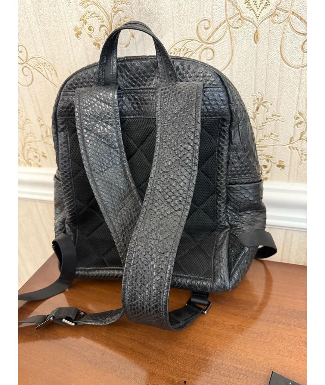 PHILIPP PLEIN Черный кожаный рюкзак, фото 2