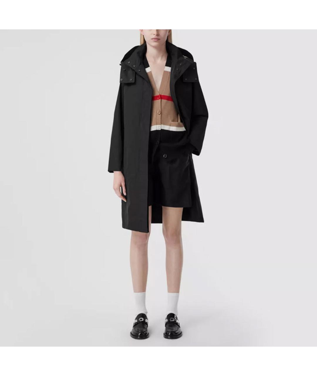 BURBERRY Черное пальто, фото 2