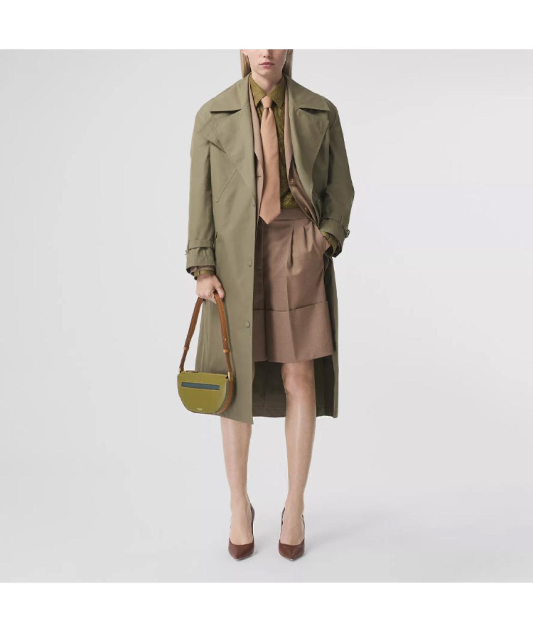 BURBERRY Зеленый тренч/плащ, фото 3
