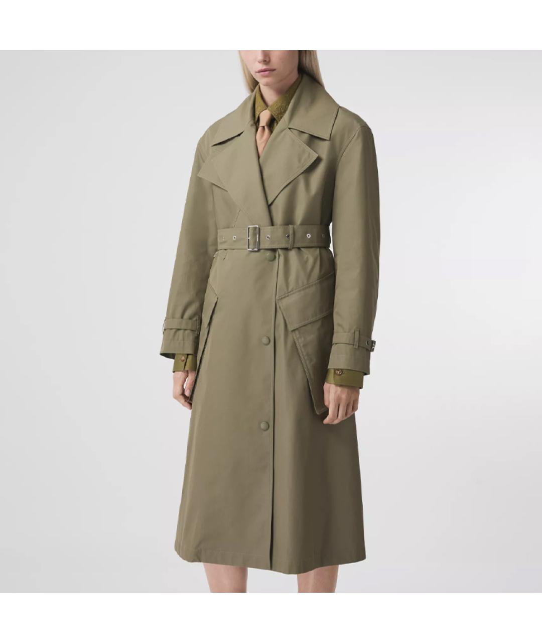 BURBERRY Зеленый тренч/плащ, фото 5