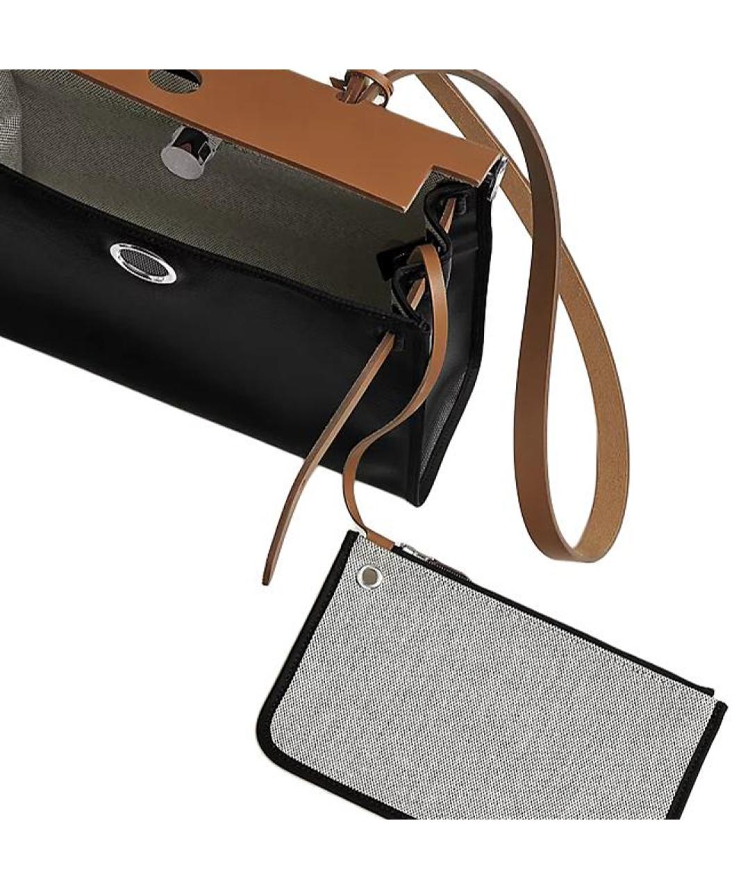 HERMES Черная сумка с короткими ручками, фото 3