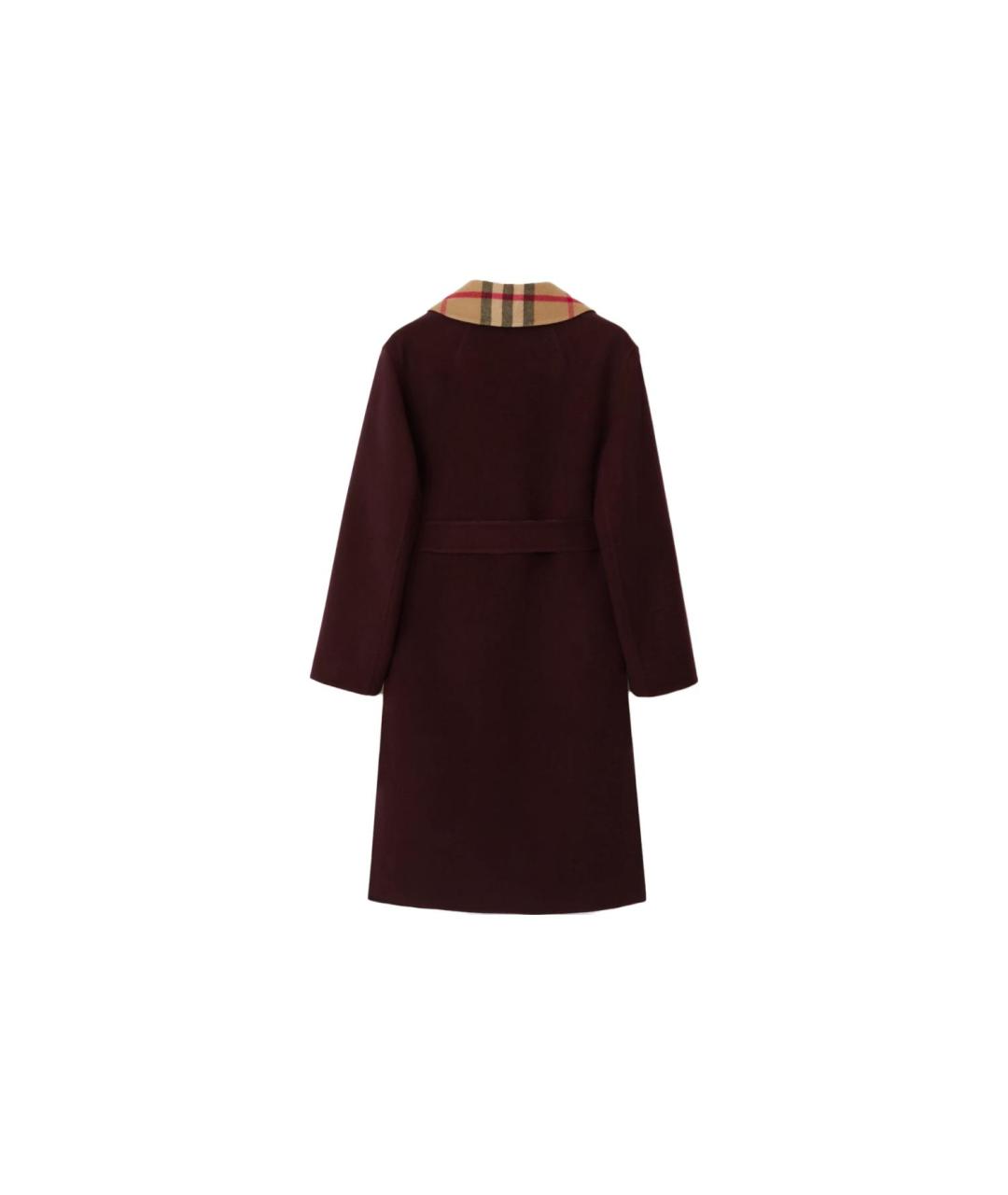 BURBERRY Бордовое пальто, фото 2