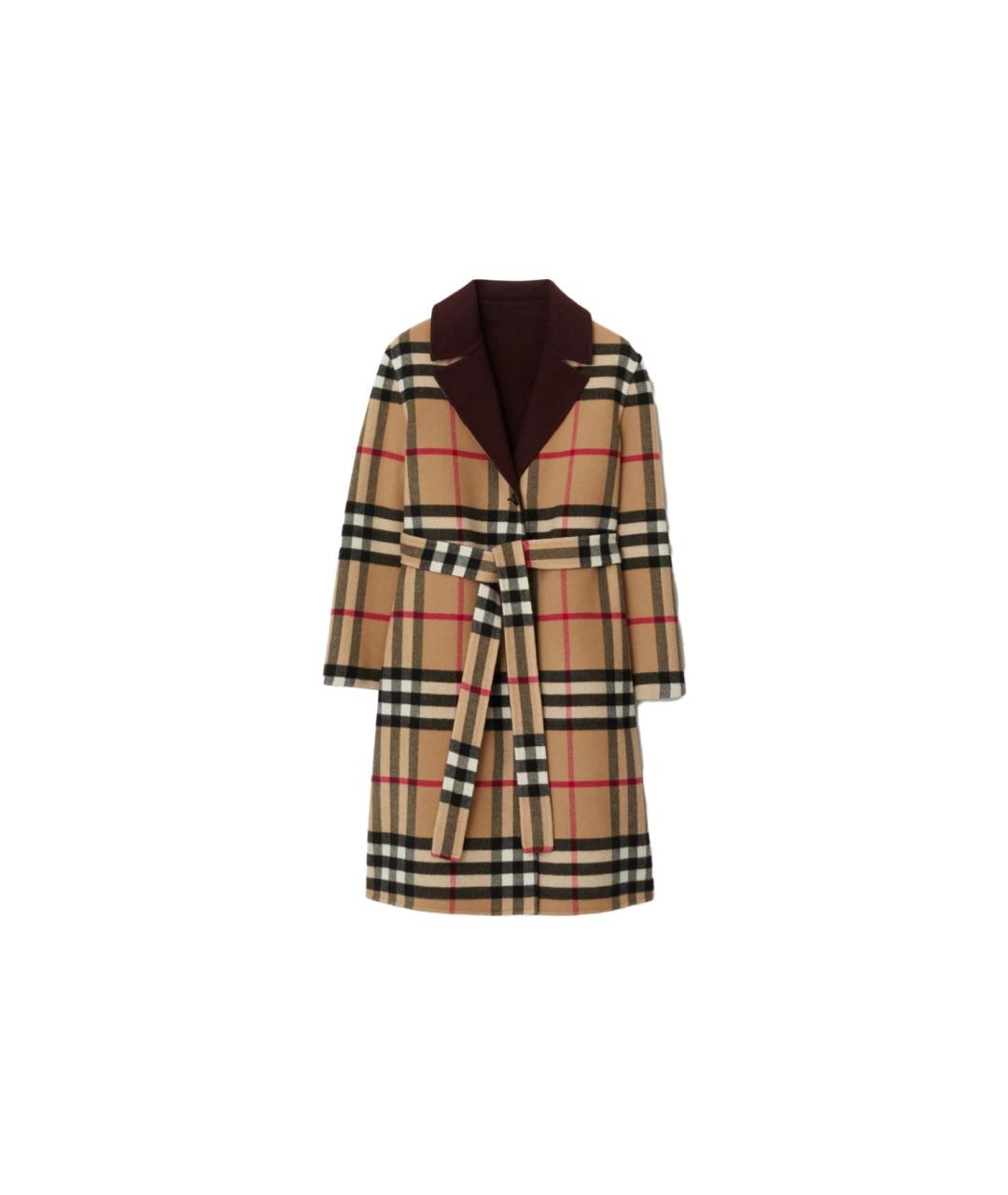 BURBERRY Бордовое пальто, фото 3