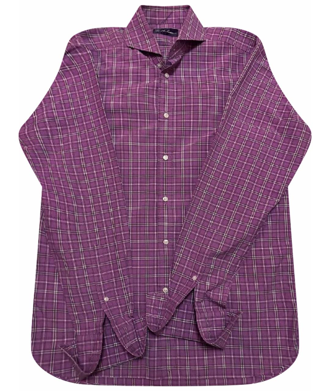 RALPH LAUREN PURPLE LABEL Фиолетовая хлопковая классическая рубашка, фото 1