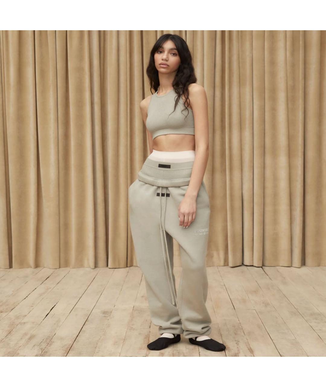 FEAR OF GOD ESSENTIALS Серые хлопковые повседневные брюки, фото 3