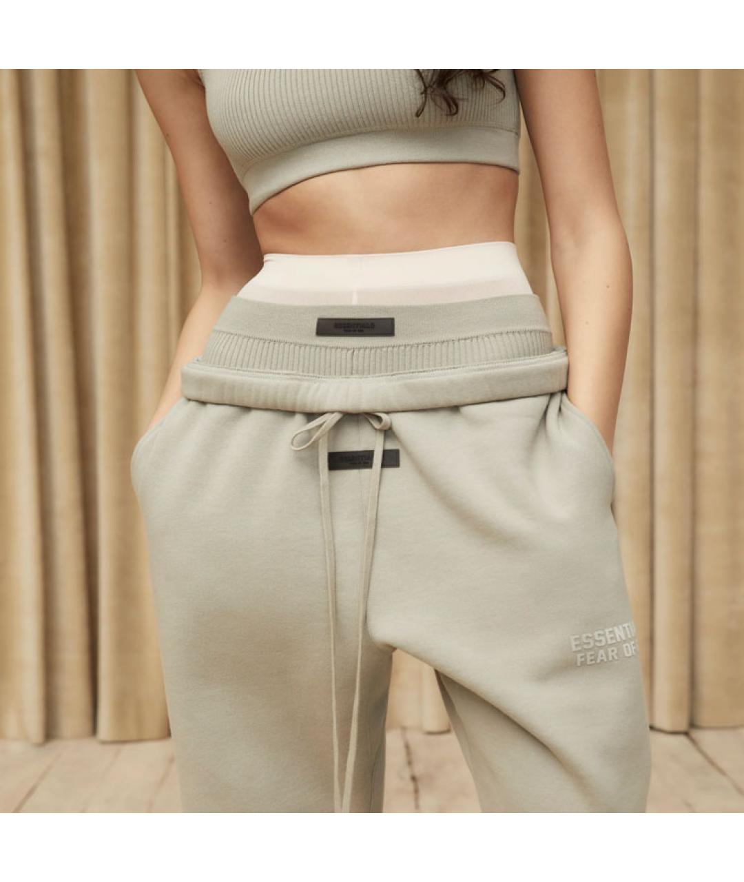FEAR OF GOD ESSENTIALS Серые хлопковые повседневные брюки, фото 4