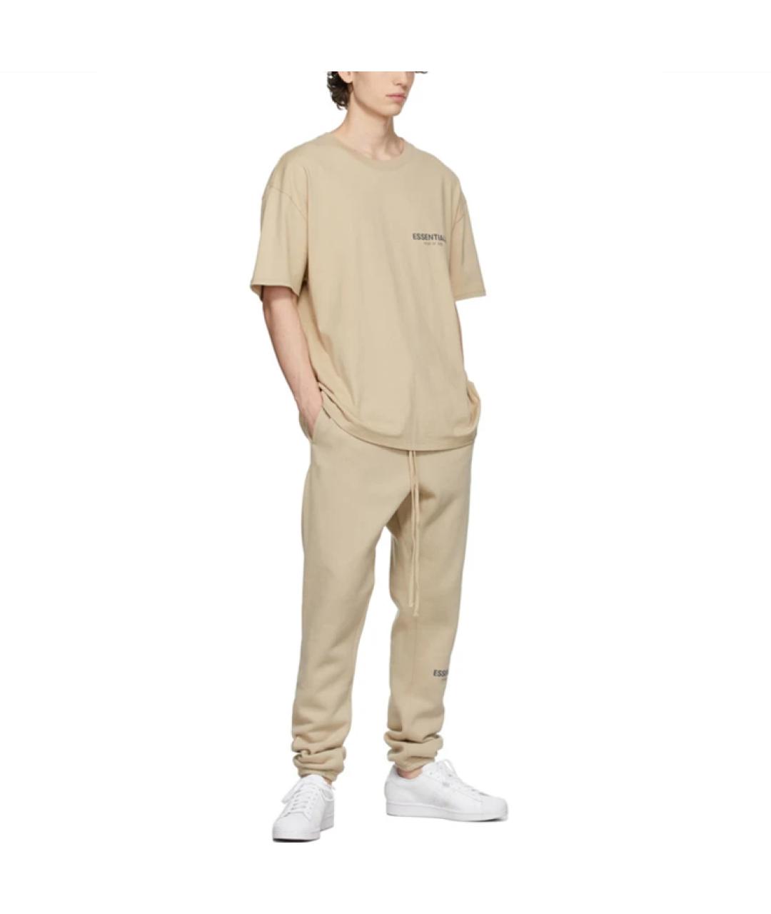 FEAR OF GOD ESSENTIALS Бежевые хлопковые повседневные брюки, фото 3