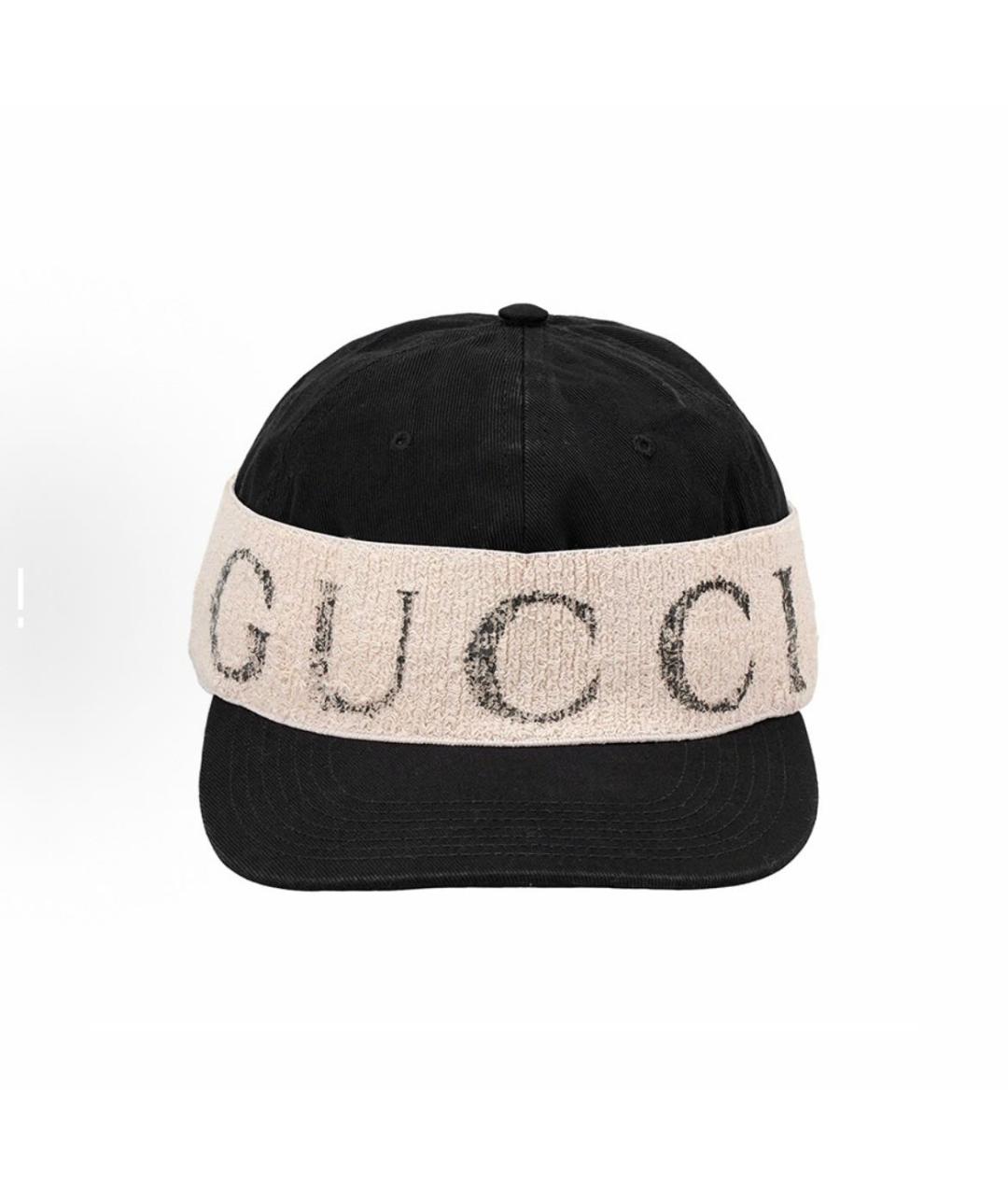 GUCCI Черная хлопковая кепка, фото 2