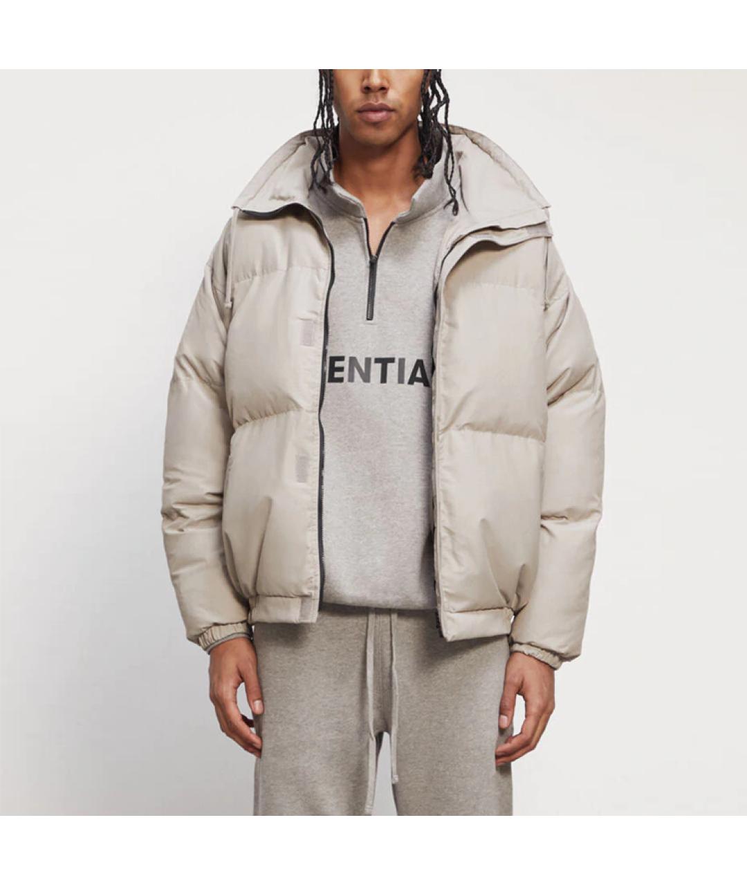 FEAR OF GOD ESSENTIALS Бежевый пуховик, фото 2