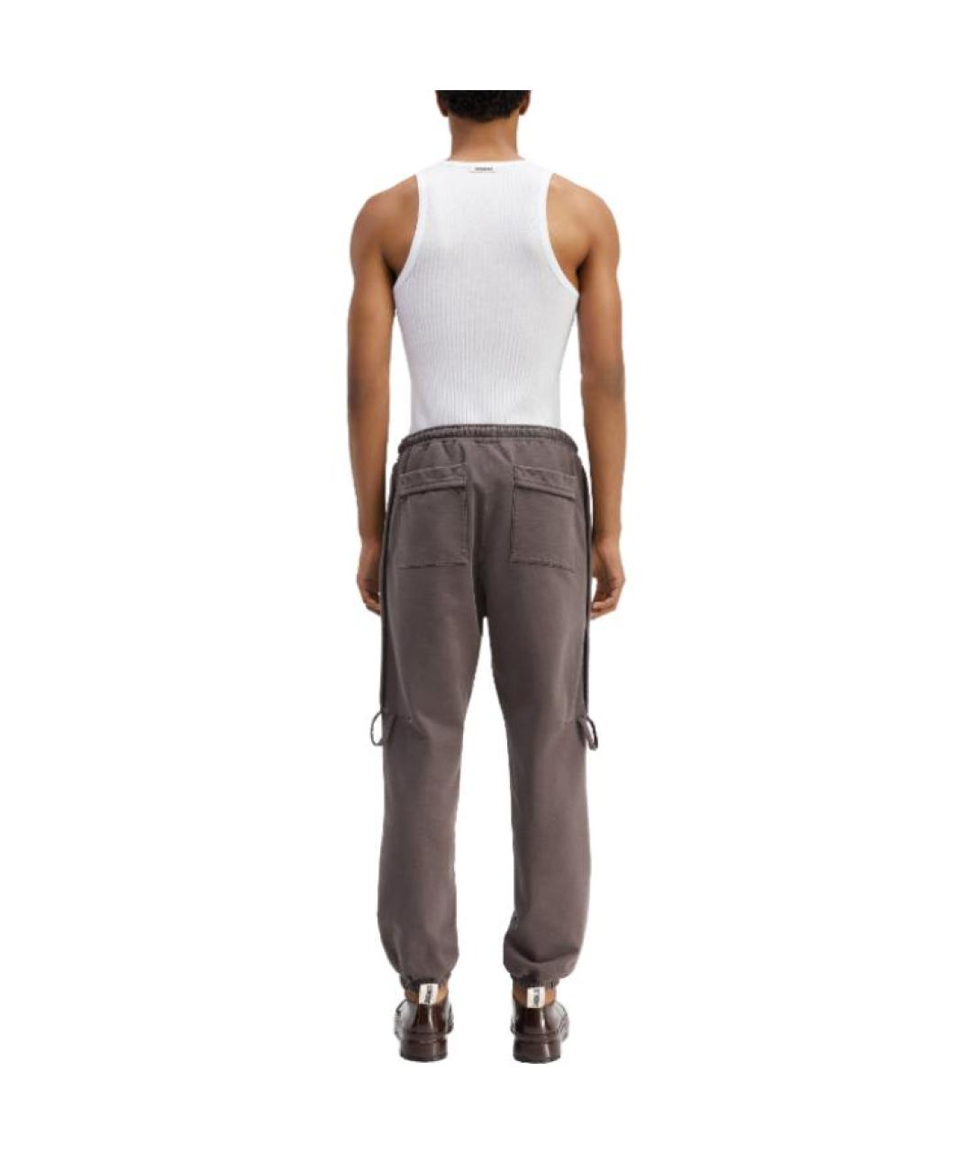 JACQUEMUS Антрацитовые повседневные брюки, фото 3